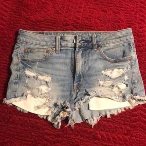 American Eagle distressed denim shorts